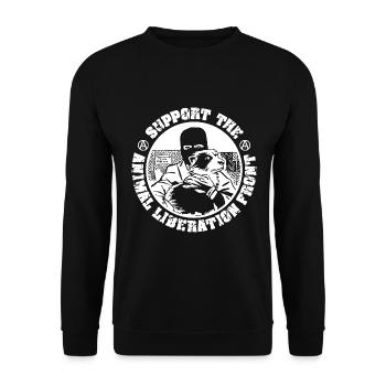 Support de l’A.L.F. - Sweat-shirt Unisexe - noir - Devant - Alina (178cm) & Michal (187cm)