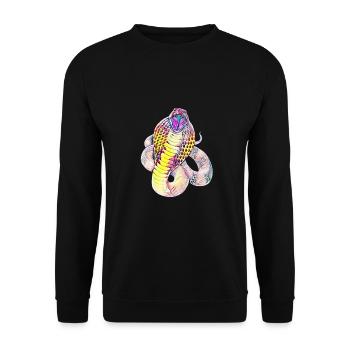 Schlange - Unisex Pullover - Schwarz - Vorne - Alina (178cm) & Michal (187cm)