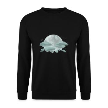Nuit de pleine lune - Sweat-shirt Unisexe - noir - Devant - Alina (178cm) & Michal (187cm)