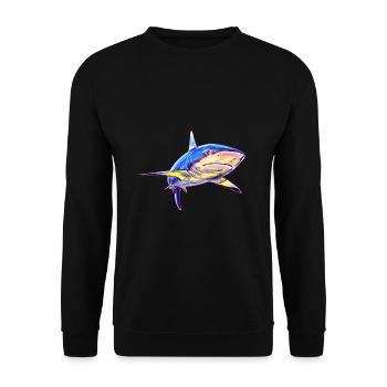 Requin - Sweat-shirt Unisexe - noir - Devant - Alina (178cm) & Michal (187cm)