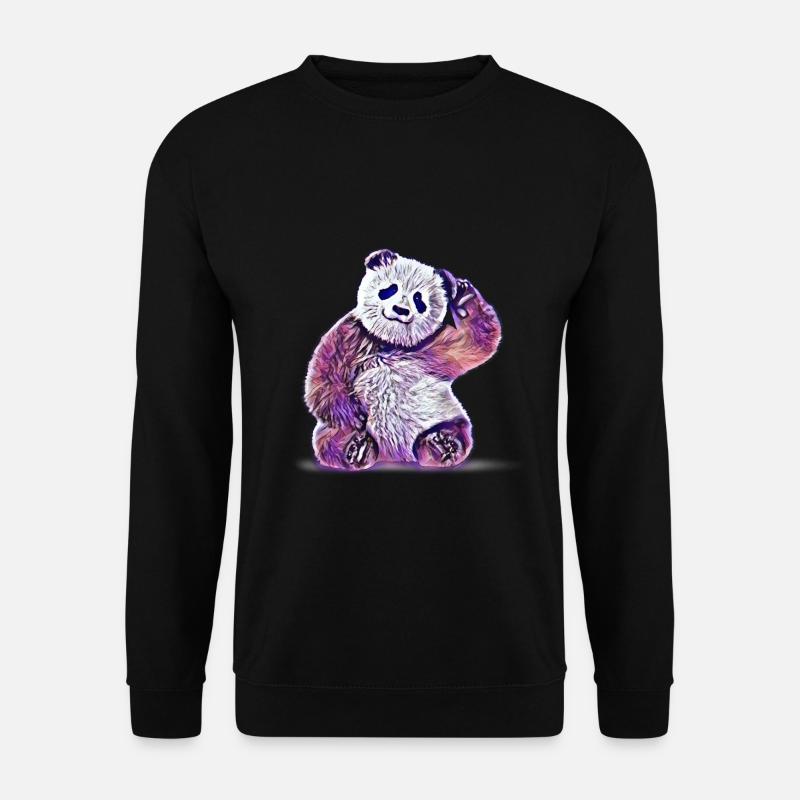 Panda - Unisex Pullover - Schwarz