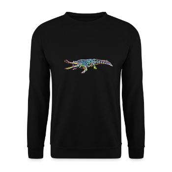 crocodile - Unisex Sweatshirt - black - Front - Alina (178cm) & Michal (187cm)
