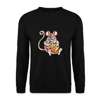 La souris - Sweat-shirt Unisexe - noir - Devant - Alina (178cm) & Michal (187cm)
