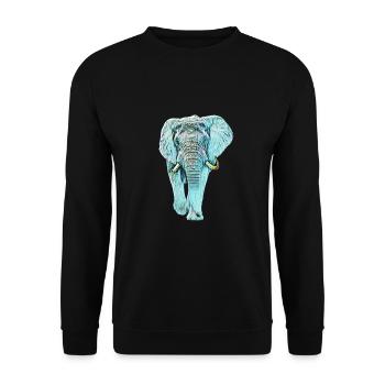 elephant - Unisex Sweatshirt - black - Front - Alina (178cm) & Michal (187cm)
