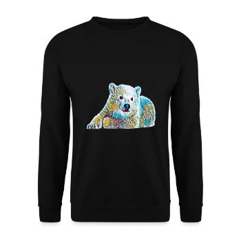 Ours polaire - Sweat-shirt Unisexe - noir - Devant - Alina (178cm) & Michal (187cm)