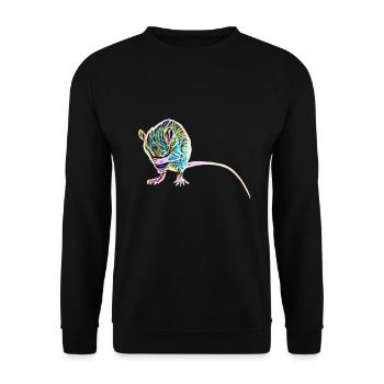Rat - Sweat-shirt Unisexe - noir - Devant - Alina (178cm) & Michal (187cm)