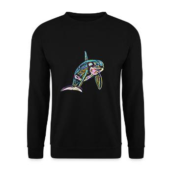 Orca - Sweat-shirt Unisexe - noir - Devant - Alina (178cm) & Michal (187cm)