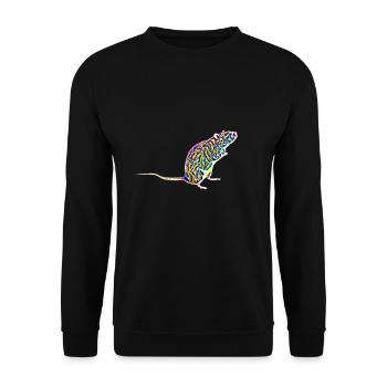 Ratte - Unisex Pullover - Schwarz - Vorne - Alina (178cm) & Michal (187cm)