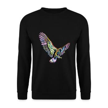 Adler - Unisex Pullover - Schwarz - Vorne - Alina (178cm) & Michal (187cm)