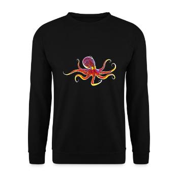 Octopus - Unisex Pullover - Schwarz - Vorne - Alina (178cm) & Michal (187cm)