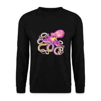 Octopus - Unisex Pullover - Schwarz - Vorne - Alina (178cm) & Michal (187cm)