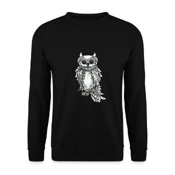 Chouette - Sweat-shirt Unisexe - noir - Devant - Alina (178cm) & Michal (187cm)