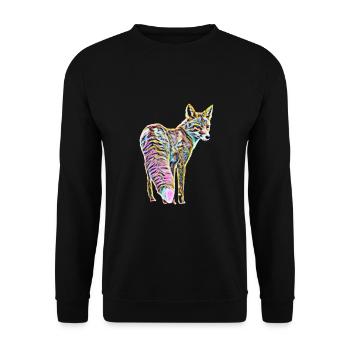 Renard - Sweat-shirt Unisexe - noir - Devant - Alina (178cm) & Michal (187cm)