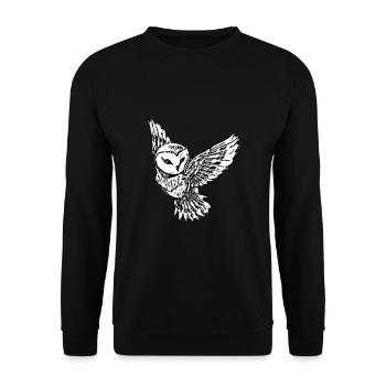 Chouette - Sweat-shirt Unisexe - noir - Devant - Alina (178cm) & Michal (187cm)