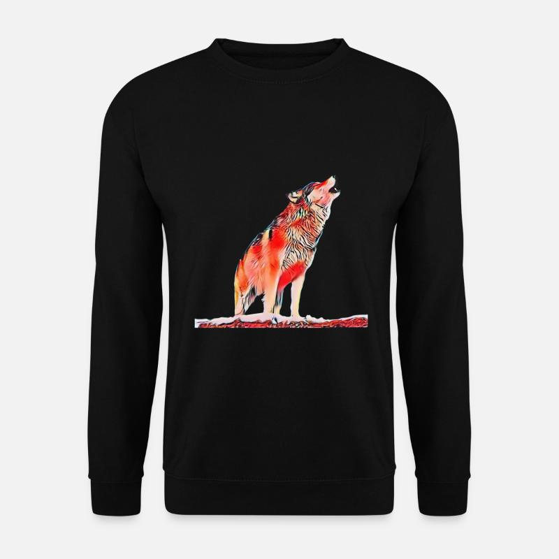 wolf - Unisex Sweatshirt - black