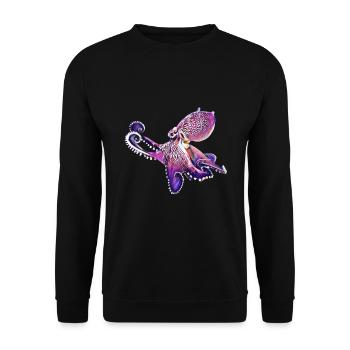 pieuvre - Sweat-shirt Unisexe - noir - Devant - Alina (178cm) & Michal (187cm)