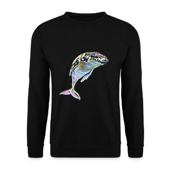 Wal - Unisex Pullover - Schwarz - Vorne - Alina (178cm) & Michal (187cm)