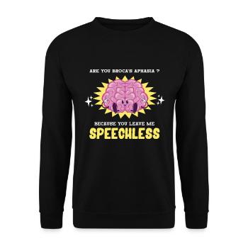 Renforcer la connexion de sensibilisation à l’aphasie - Sweat-shirt Unisexe - noir - Devant - Alina (178cm) & Michal (187cm)