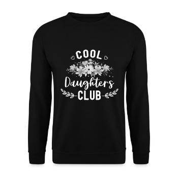 Cool Aunts Club Groovy Retro Tante Muttertag - Unisex Pullover - Schwarz - Vorne - Alina (178cm) & Michal (187cm)