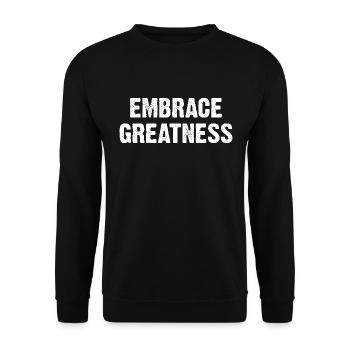 Embrassez la grandeur - Sweat-shirt Unisexe - noir - Devant - Alina (178cm) & Michal (187cm)
