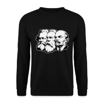 Marx – Engels – Lenin - Unisex Sweatshirt - black - Front - Alina (178cm) & Michal (187cm)