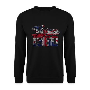 VINTAGE 1960's UK 66TH BIRTHDAY - Unisex Sweatshirt - black - Front - Alina (178cm) & Michal (187cm)