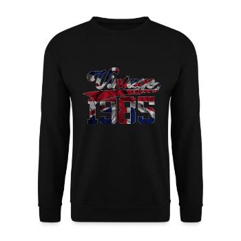 41E ANNIVERSAIRE VINTAGE 1985 - Sweat-shirt Unisexe - noir - Devant - Alina (178cm) & Michal (187cm)