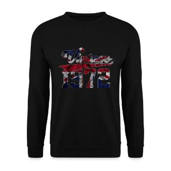54E ANNIVERSAIRE VINTAGE 1972 - Sweat-shirt Unisexe - noir - Devant - Alina (178cm) & Michal (187cm)