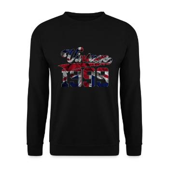 27E ANNIVERSAIRE VINTAGE AU ROYAUME-UNI 1999 - Sweat-shirt Unisexe - noir - Devant - Alina (178cm) & Michal (187cm)