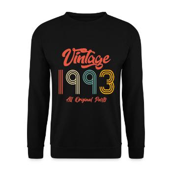 1993 Regalo di compleanno vintage retrò - Felpa unisex - nero - Fronte - Alina (178cm) & Michal (187cm)