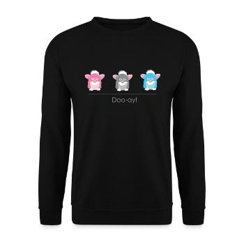 Furby Doo-ay! Three Cute Baby Furbies - Unisex Sweatshirt - black - Front - Alina (178cm) & Michal (187cm)