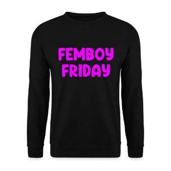 Femboy Friday - Unisex Sweatshirt - black - Front - Alina (178cm) & Michal (187cm)