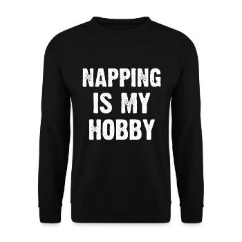 La sieste est mon passe-temps - Sweat-shirt Unisexe - noir - Devant - Alina (178cm) & Michal (187cm)