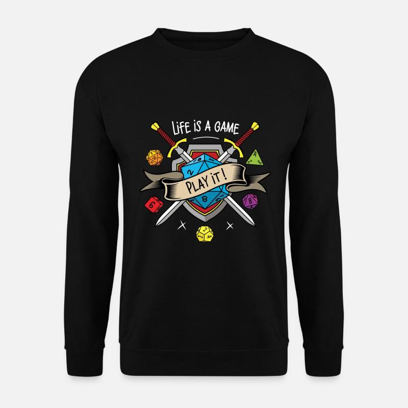 Das Leben ist ein Spiel, spielen Sie es - Unisex Pullover - Schwarz