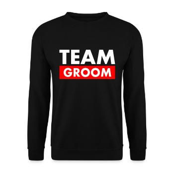Team groom - Sweat-shirt Unisexe - noir - Devant - Alina (178cm) & Michal (187cm)