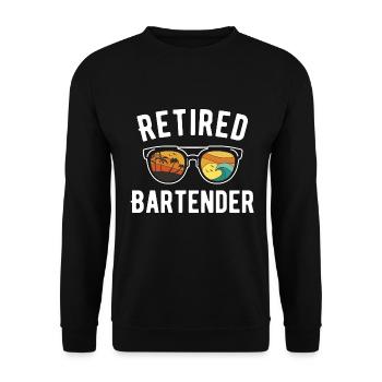 Bartender's Beachy Mixology Ausflug im Ruhestand - Unisex Pullover - Schwarz - Vorne - Alina (178cm) & Michal (187cm)