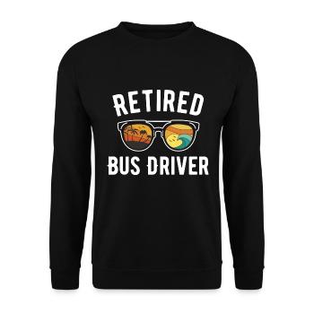 Retired Bus Driver Beach Vacation Sunglasses - Unisex Pullover - Schwarz - Vorne - Alina (178cm) & Michal (187cm)