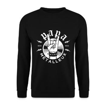 Papa Métalleux Métal music - Sweat-shirt Unisexe - noir - Devant - Alina (178cm) & Michal (187cm)