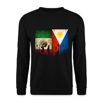 Mexipino Mexican Filipino American Heritage - Sweat-shirt Unisexe - noir - Devant - Alina (178cm) & Michal (187cm)