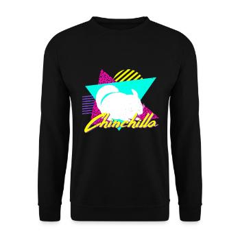 Chinchilla lustiges Entspannen Nagetiere - Unisex Pullover - Schwarz - Vorne - Alina (178cm) & Michal (187cm)