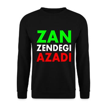Women life freedom iran - Unisex Sweatshirt - black - Front - Alina (178cm) & Michal (187cm)