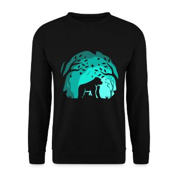 Gorilla Retro Vintage 80er Jahre Stil - Unisex Pullover - Schwarz - Vorne - Alina (178cm) & Michal (187cm)