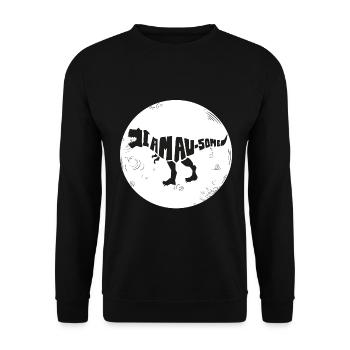 Dinosaurier I'm Awesome Style. Erde. Welt - Unisex Pullover - Schwarz - Vorne - Alina (178cm) & Michal (187cm)