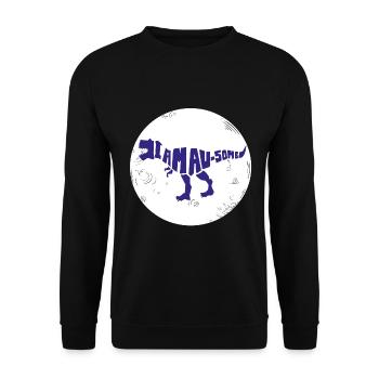Dinosaurier. I am awesome style. Tiere. Urzeit - Unisex Pullover - Schwarz - Vorne - Alina (178cm) & Michal (187cm)