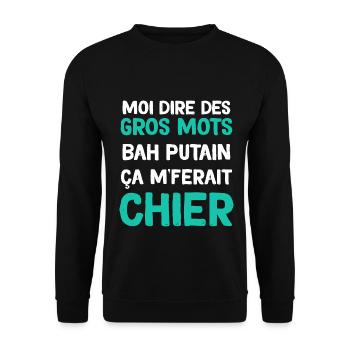 ça Me Ferait Chier - Sweat-shirt Unisexe - noir - Devant - Alina (178cm) & Michal (187cm)