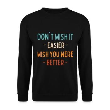 Monday I Do This - Motivation Quote - Unisex Sweatshirt - black - Front - Alina (178cm) & Michal (187cm)