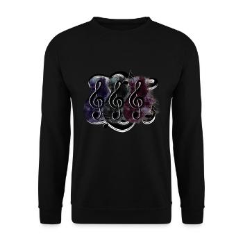 Clef de guitare - Sweat-shirt Unisexe - noir - Devant - Alina (178cm) & Michal (187cm)
