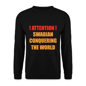Swabian Conquering The World - Unisex Sweatshirt - black - Front - Alina (178cm) & Michal (187cm)