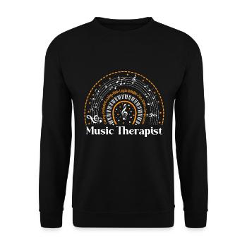 Musicothérapeute Appréciation Musicien de musique - Sweat-shirt Unisexe - noir - Devant - Alina (178cm) & Michal (187cm)