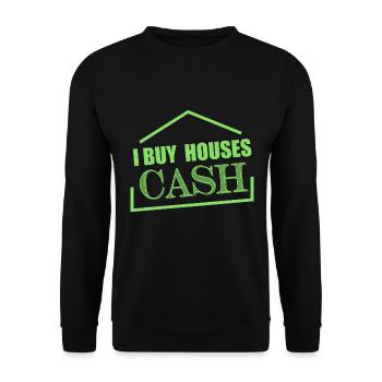 J’achète des maisons au comptant Investisseur immobilier - Sweat-shirt Unisexe - noir - Devant - Alina (178cm) & Michal (187cm)